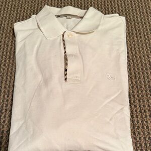 Men's Cream Burberry  Polo Shirt